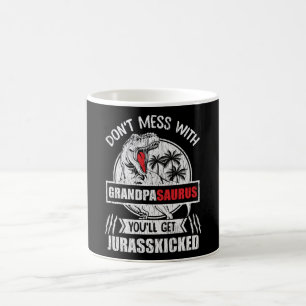 Misch dich nicht mit Opa Saurus Dinosaurier-Famili Kaffeetasse