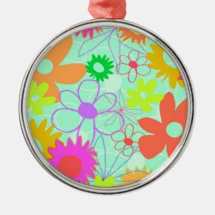 MischBlumen Silbernes Ornament