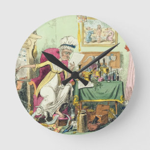 Mischen eines Rezepts für Körner, veröffentlicht Runde Wanduhr