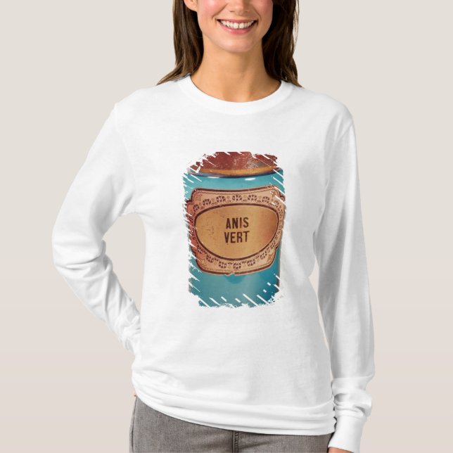 Mischen Sie Glas, mit Aufkleber für Anis Vert, T-Shirt (Vorderseite)