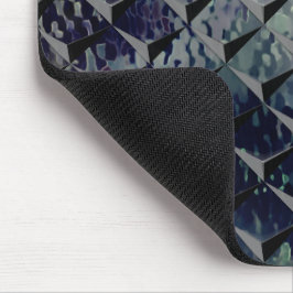 Mischen von 3D-Quadraten mit dunkelgrünem "Rauchgl Mousepad