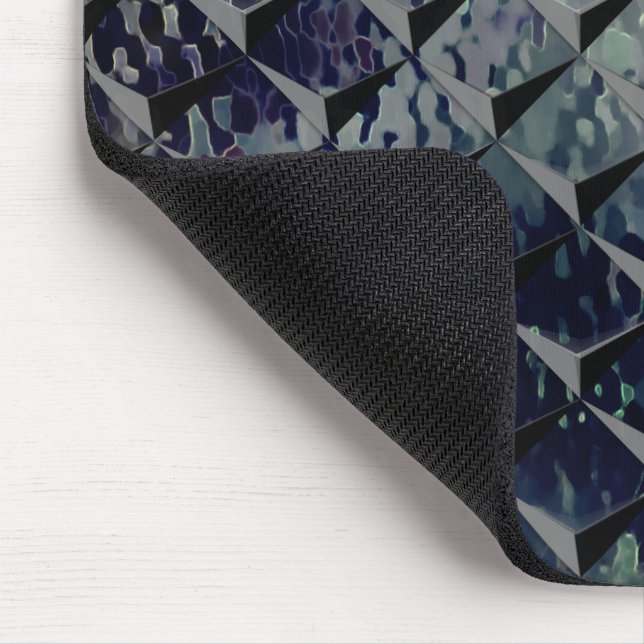 Mischen von 3D-Quadraten mit dunkelgrünem "Rauchgl Mousepad (Ecke)