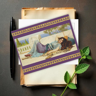 Mischief and Repose by John Godward Postkarte