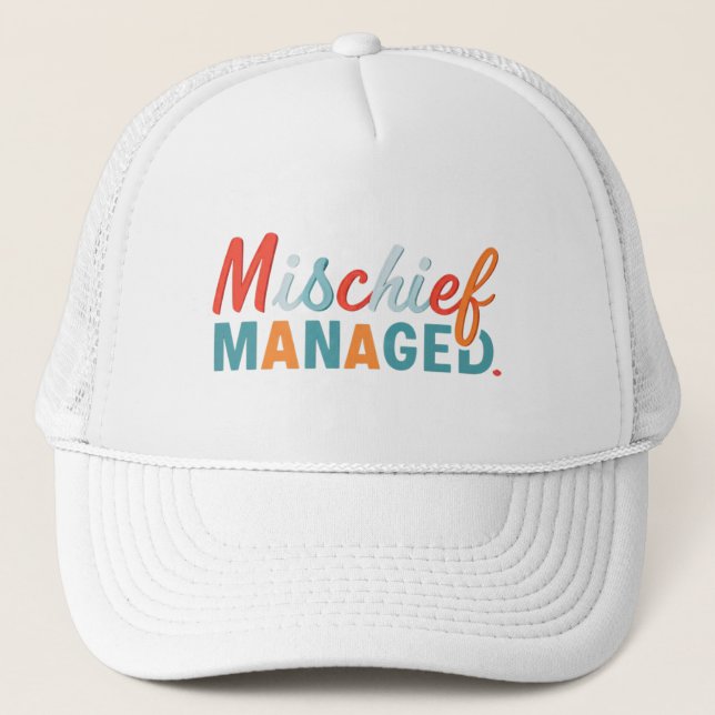 Mischief Managed Truckerkappe (Vorderseite)