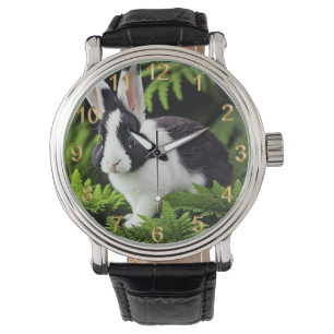 Mischief the Black and White Bunny, beobachten Sie Armbanduhr