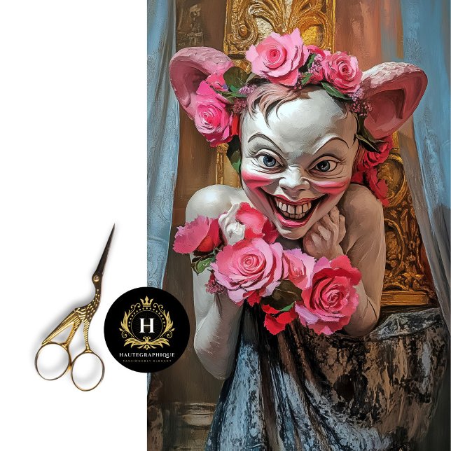 Mischievious Vintag Floral Gargoyle Decoupage Seidenpapier (Von Creator hochgeladen)