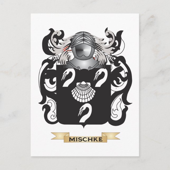 Mischke of Arms (Familienwappen) Postkarte (Vorderseite)