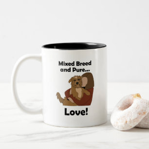 Mischlingshund Mischlingsrasse Pure Liebe Haustier Zweifarbige Tasse