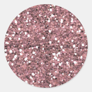 MISCHMATCH HÜBSCH IN PINK WEISSER GLITZER HINTERG RUNDER AUFKLEBER
