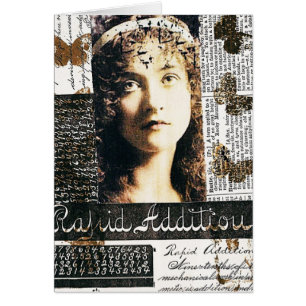 Mischmedienkollektion mit Hübscher Lady