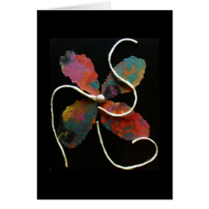 Mischmedium-Blumen-Kunst-Karte