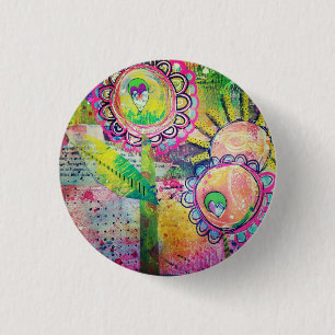 Mischmedium-Garten-Buttonknopf Button