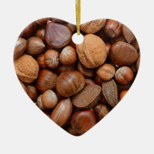 Mischnüsse Keramik Ornament (Vorne)