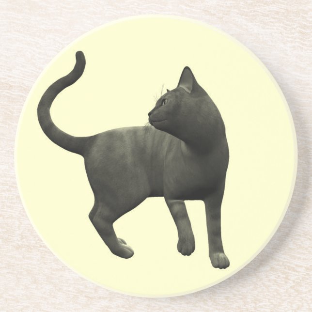 Mischous Black Cat Untersetzer (Vorne)