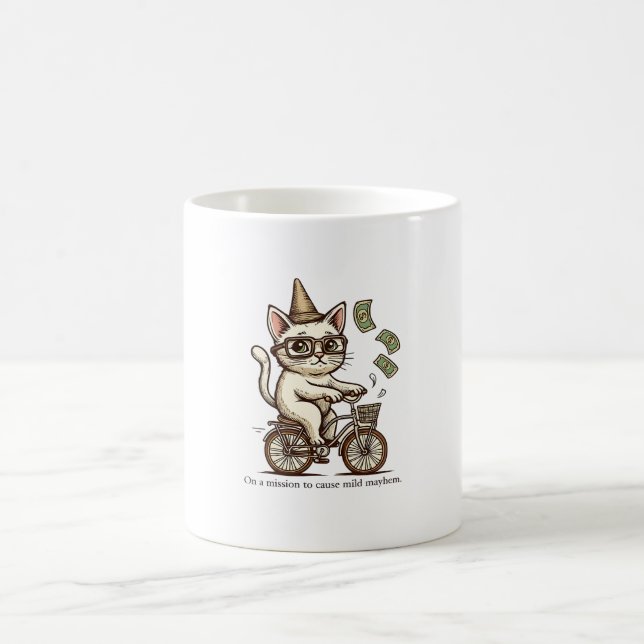 Mischous Cat Tasse - Vintage Stilkatze (Mittel)