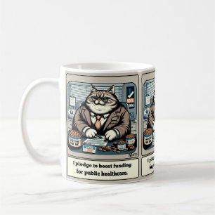 Mischous Meows: Der verrückte Katzenpolitiker Kaffeetasse