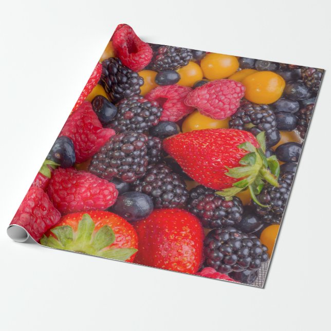 Mischpapier für Berries Geschenkpapier (Ungerollt)