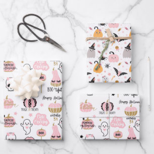 Mischpapier für Halloween-Umschläge Geschenkpapier Set