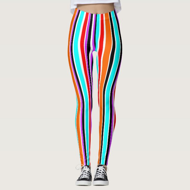 Mischstreifen Leggings (Vorderseite)