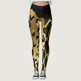 Mischtierdruck Leggings