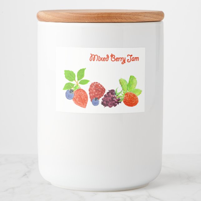 Mischung aus Berry-Jam-Canning Lebensmitteletikett (Vorderseite)