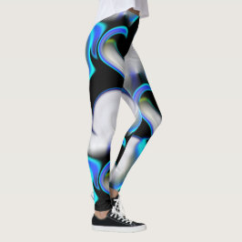 Mischung aus glattem und blauen Neonkurven über Sc Leggings