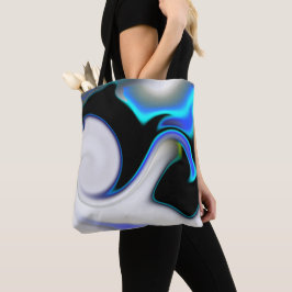 Mischung aus glattem und blauen Neonkurven über Sc Tasche