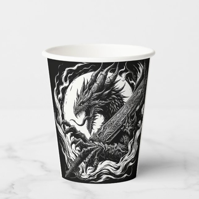 Mischung aus heißem Kaffee oder Bestellung Pappbecher (Vorderseite)