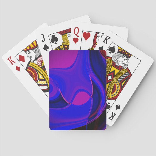 Mischung aus Violett und schlichtem Blau mit abger Spielkarten (Rückseite)