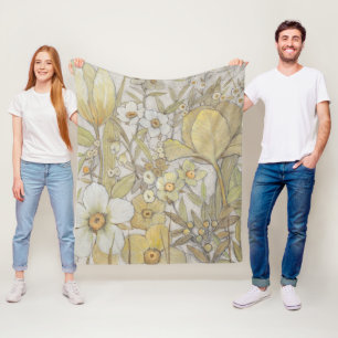Mischung mit Blumen Fleecedecke