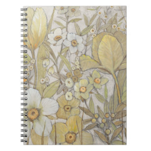 Mischung mit Blumen Notizblock