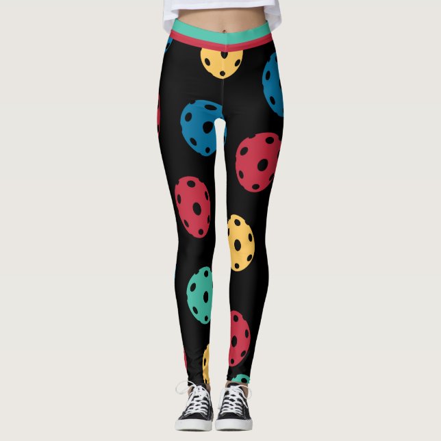 Mischung von Pickleballs 3 (XL-Fliesengröße) Leggings (Vorderseite)