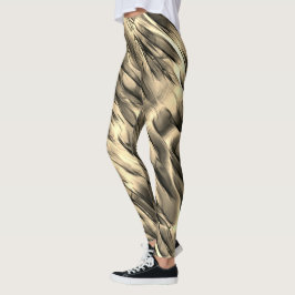 Mischung von undurchsichtigem und farbig-beigem ge leggings