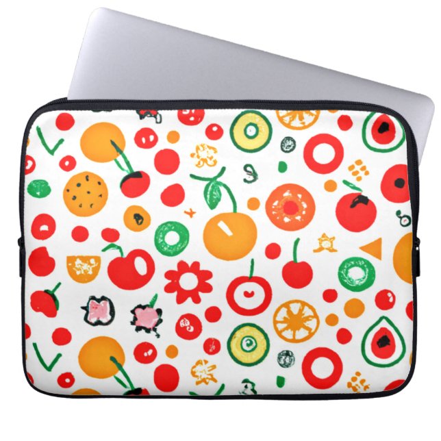 Mischungen von Fruchtmustern. Jetzt kaufen Laptopschutzhülle (Vorderseite)