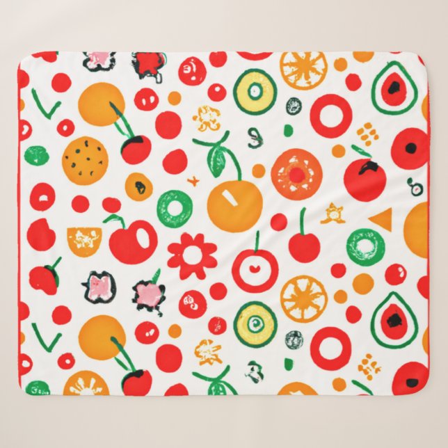 Mischungen von Fruchtmustern. Jetzt kaufen Sherpadecke (Vorderseite (Horizontal))