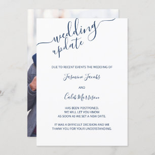 Mise à jour du Mariage de script bleu de la carte