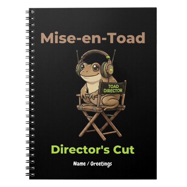 Mise-en-Toad Director’s Cut Kinopun Toad Kunst Notizblock (Vorderseite)