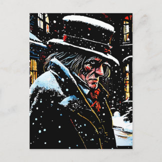 Miser Mister Ebenezer Scrooge Viktorianische Weihn Postkarte