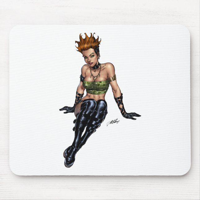 Miserabeles alternatives Mädchen durch Al Rio Mousepad (Vorne)