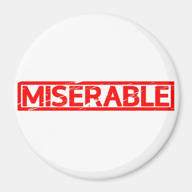 Miserable Briefmarke Magnet (Vorne)