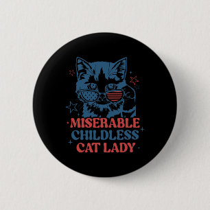 miserable katzenlose Frauen für Kamala Harris 2 Button
