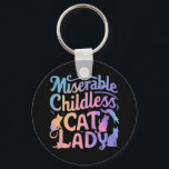miserable katzenlose Lady Schlüsselanhänger<br><div class="desc">miserable katzenlose Lady</div>