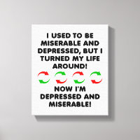 Miserable Turn-around Funny Poster