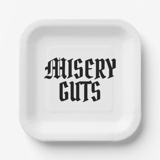 Misery Guts Pappteller (Vorderseite)