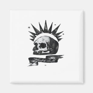 Misfit-Schädel Kreativer Charakter Kunststil Magnet