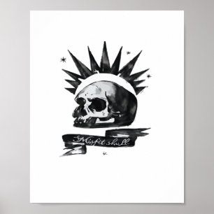 Misfit-Schädel Kreativer Charakter Kunststil  Poster