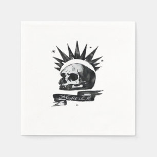 Misfit-Schädel kreativer Charakter Kunststil Serviette