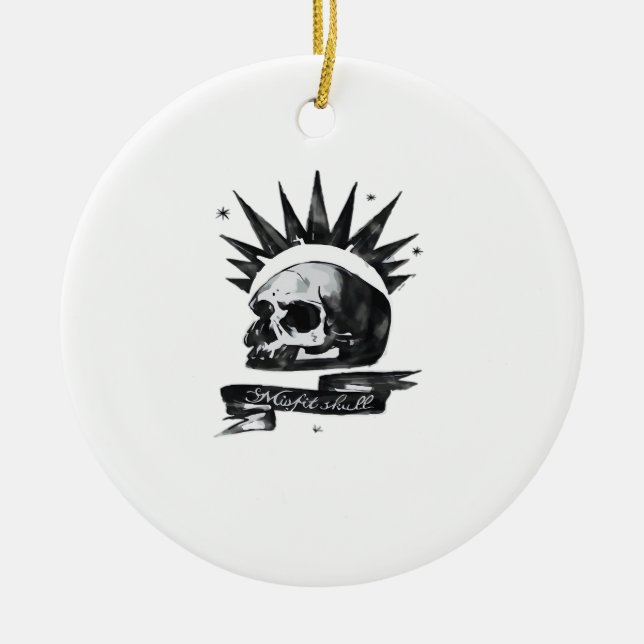 Misfit Skull Creative Character Art Style Ornament (Vorne)
