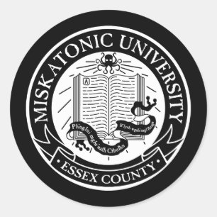 Miskatonic Hochschulaufkleber Runder Aufkleber