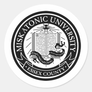Miskatonic Hochschulaufkleber Runder Aufkleber